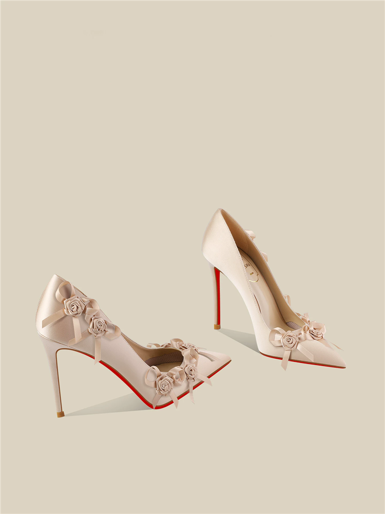 Sepatu pengantin wanita berhak - Slip Dress Satin ulasan dan harga